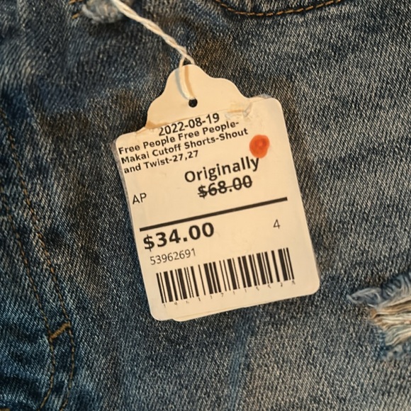 Free people, Makai cut off shorts, shout and twist size 27 - Picture 3 of 4